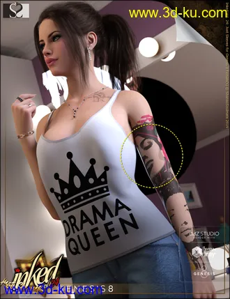 3D打印模型Inked Vol.24 - Just Sleeves for Genesis 8 Female(s)的图片