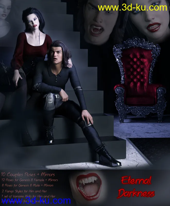 iV Eternal Darkness Poses for Genesis 8模型的图片7
