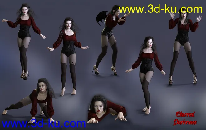 iV Eternal Darkness Poses for Genesis 8模型的图片11