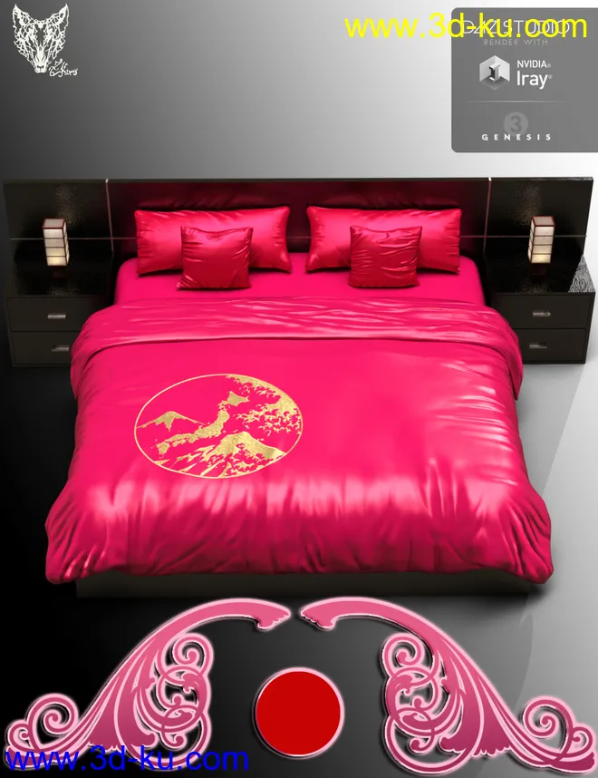 Japanese Style Beds - Mount Fuji模型的图片1