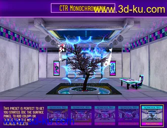 3D打印模型Japanese Tree Room Cyber Textures Add-On的图片