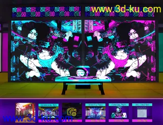 3D打印模型Japanese Tree Room Cyber Textures Add-On的图片