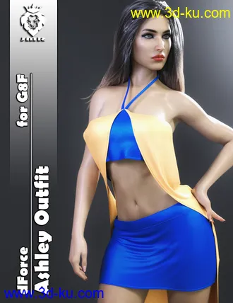 3D打印模型JMR dForce Ashley Outfit for G8F的图片
