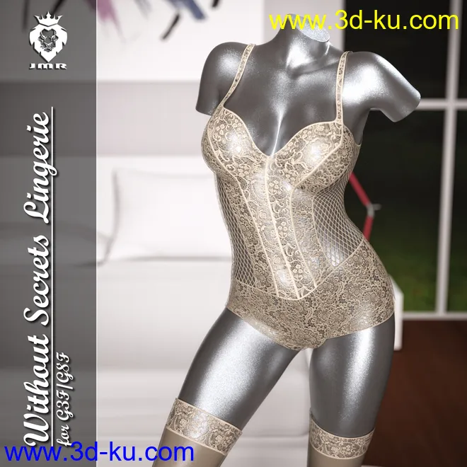 JMR Without Secrets Lingerie for G3F-G8F模型的图片1