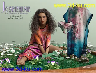 3D打印模型Josephine and dForce Outfit for Genesis 8 Female的图片