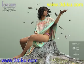 3D打印模型Josephine and dForce Outfit for Genesis 8 Female的图片