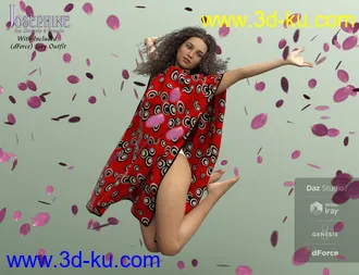 3D打印模型Josephine and dForce Outfit for Genesis 8 Female的图片