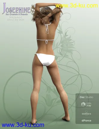 3D打印模型Josephine and dForce Outfit for Genesis 8 Female的图片
