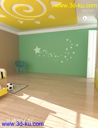 3D打印模型Jungen Bedroom的图片