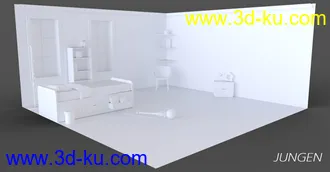 3D打印模型Jungen Bedroom的图片