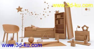 3D打印模型Jungen Bedroom的图片