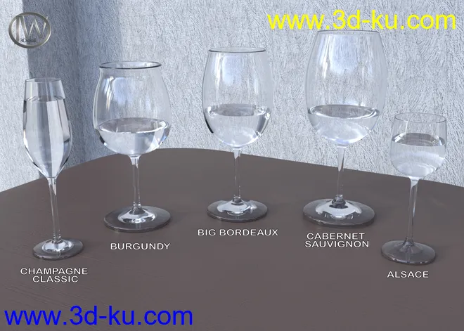 JW Glassware Set模型的图片2