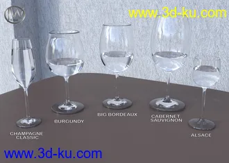 3D打印模型JW Glassware Set的图片