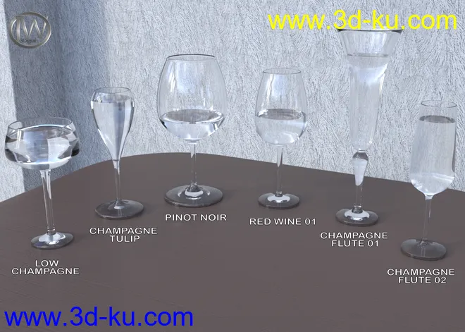 JW Glassware Set模型的图片3