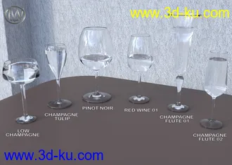 3D打印模型JW Glassware Set的图片