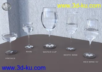 3D打印模型JW Glassware Set的图片