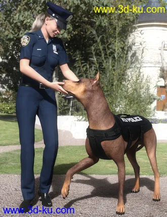 3D打印模型K-9 Unit Poses for Genesis 8 and Daz Dog 8的图片