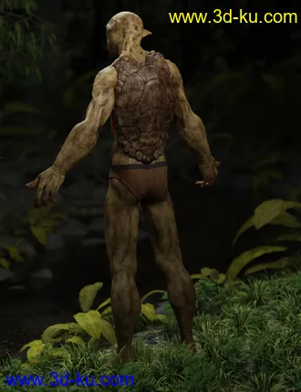 3D打印模型Kappa with dForce Hair for Genesis 8 Male的图片