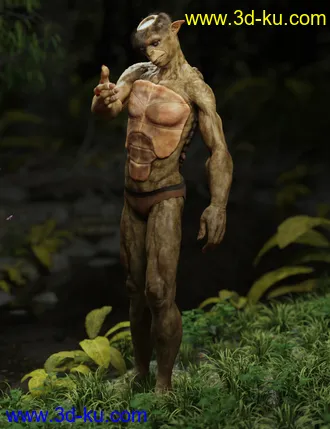 3D打印模型Kappa with dForce Hair for Genesis 8 Male的图片