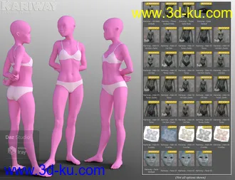 3D打印模型Kariway for Genesis 8 Female的图片