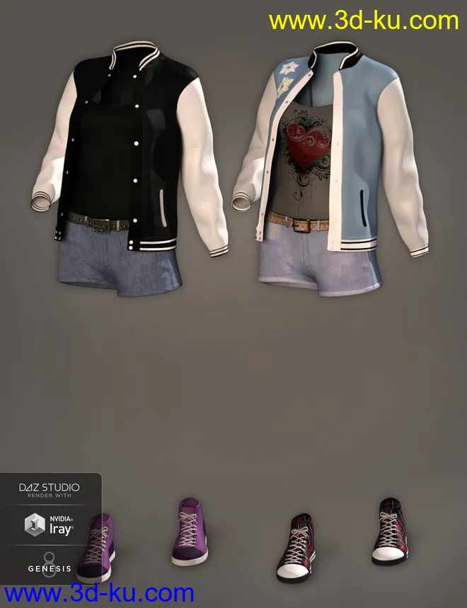 Kawaii Infused Outfit Textures模型的图片5