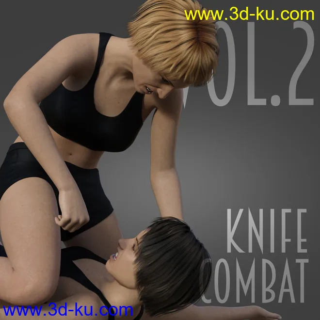 Knife Combat vol.2 for Genesis 8 Female模型的图片1