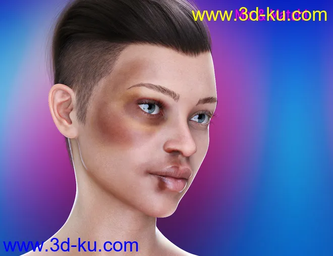 L.I.E. FACE BRUISES for Genesis 3 and 8模型的图片3