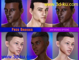 3D打印模型L.I.E. FACE BRUISES for Genesis 3 and 8的图片