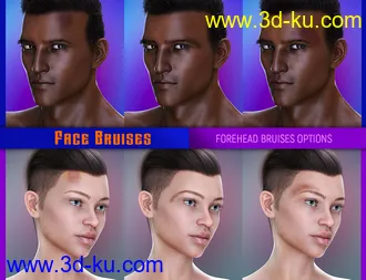 3D打印模型L.I.E. FACE BRUISES for Genesis 3 and 8的图片