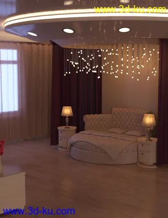 3D打印模型Lavish Bedroom的图片