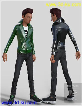 3D打印模型Leather Jacket Outfit for Genesis 8 Male(s)的图片