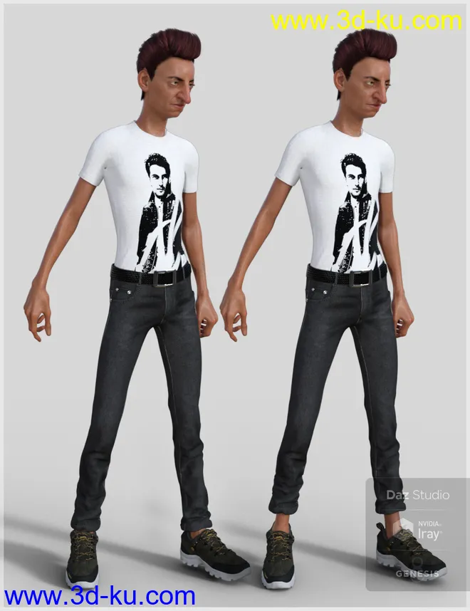 Leather Jacket Outfit for Genesis 8 Male(s)模型的图片11