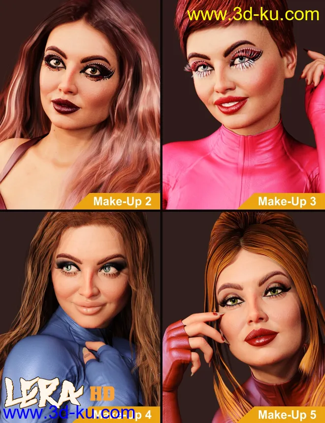 Lera HD plus Palette of Emotions Expressions模型的图片3