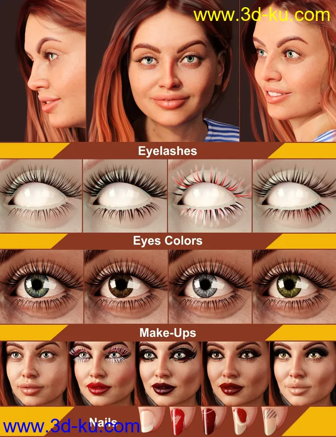 Lera HD plus Palette of Emotions Expressions模型的图片4