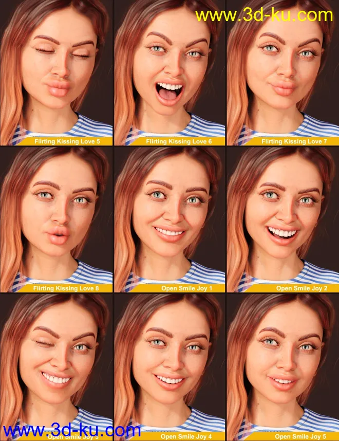 Lera HD plus Palette of Emotions Expressions模型的图片10