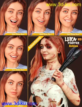 3D打印模型Lera HD plus Palette of Emotions Expressions的图片