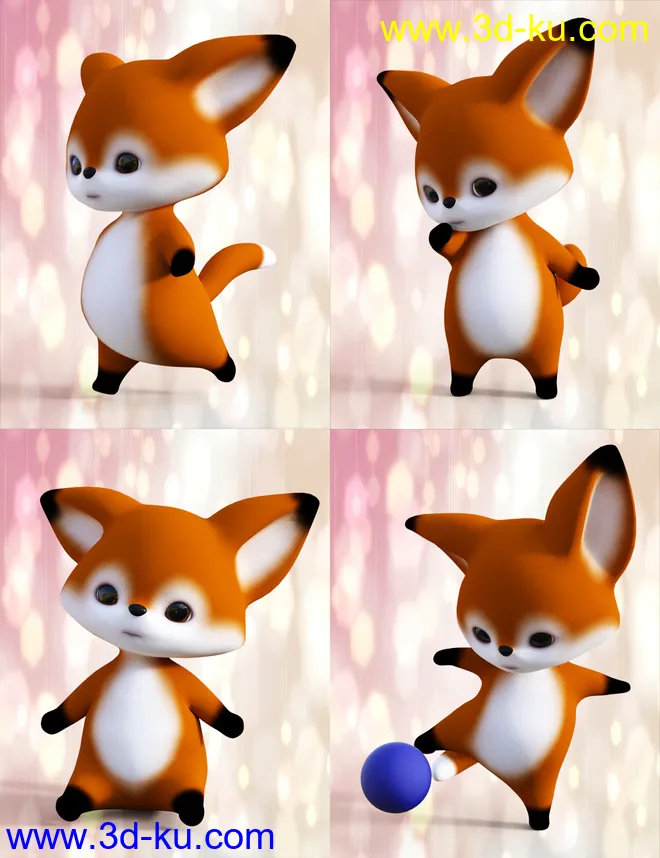 Little Fox Poses for Scamp The Fox by Lady Little Fox模型的图片2