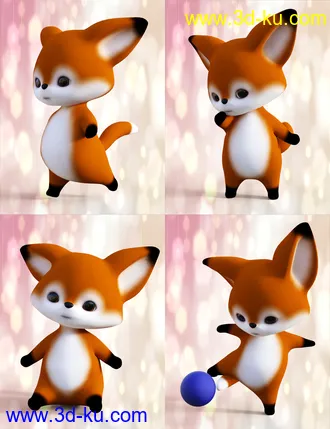 3D打印模型Little Fox Poses for Scamp The Fox by Lady Little Fox的图片