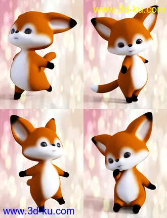 3D打印模型Little Fox Poses for Scamp The Fox by Lady Little Fox的图片