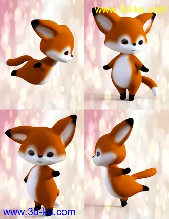 3D打印模型Little Fox Poses for Scamp The Fox by Lady Little Fox的图片