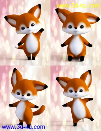 3D打印模型Little Fox Poses for Scamp The Fox by Lady Little Fox的图片