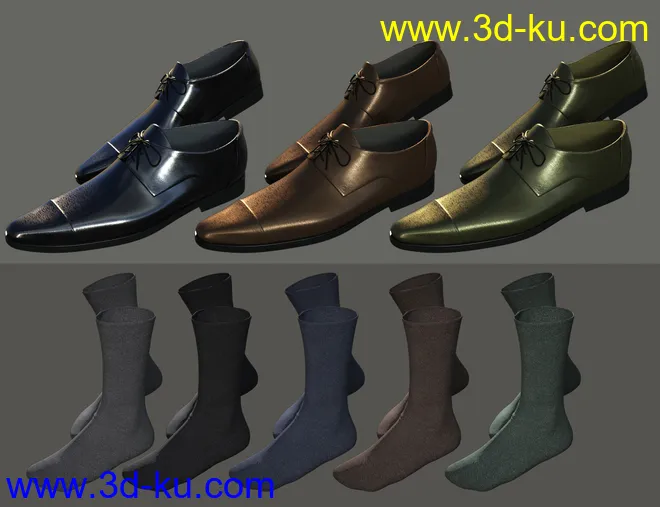 Long Nose Shoes II for Genesis 8 Male(s)模型的图片3