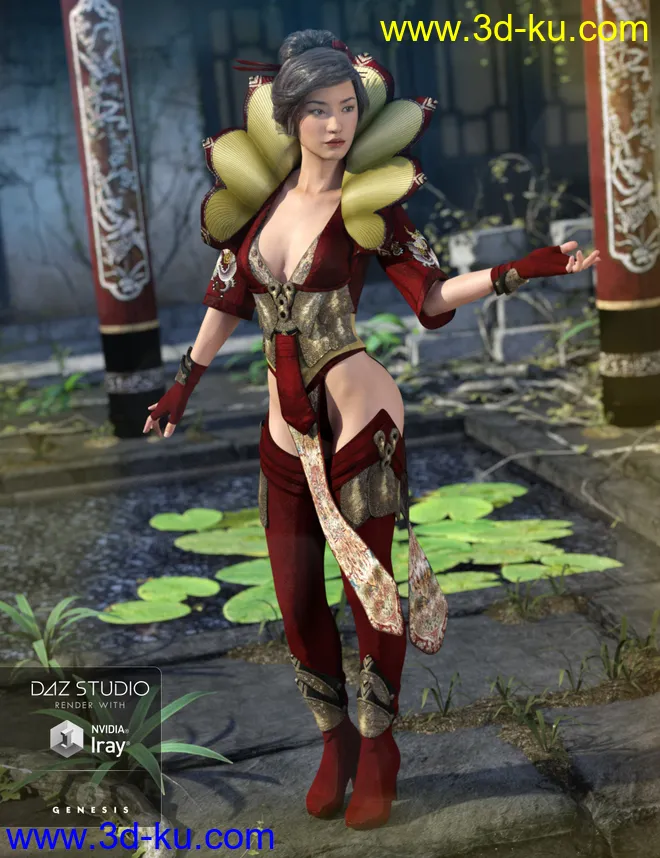 Lotus Maiden Outfit Textures模型的图片3