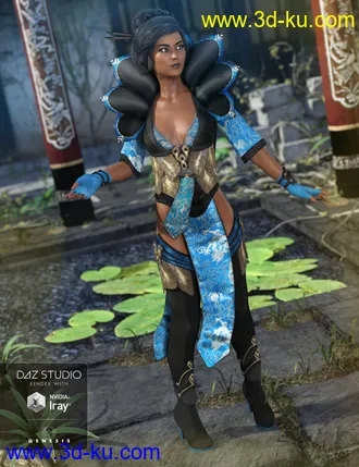 3D打印模型Lotus Maiden Outfit Textures的图片