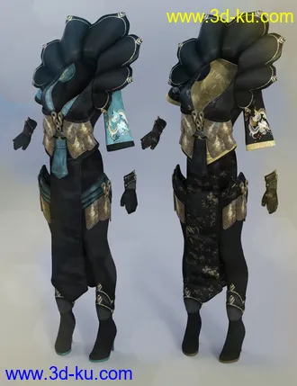3D打印模型Lotus Maiden Outfit Textures的图片