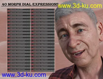 3D打印模型Lovable or Grumpy - Expressions for Genesis 8 Male and Floyd 8的图片