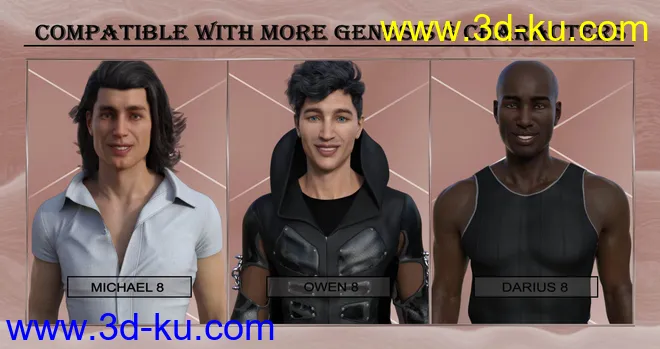 Lovable or Grumpy - Expressions for Genesis 8 Male and Floyd 8模型的图片8