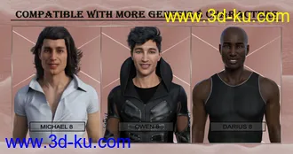 3D打印模型Lovable or Grumpy - Expressions for Genesis 8 Male and Floyd 8的图片