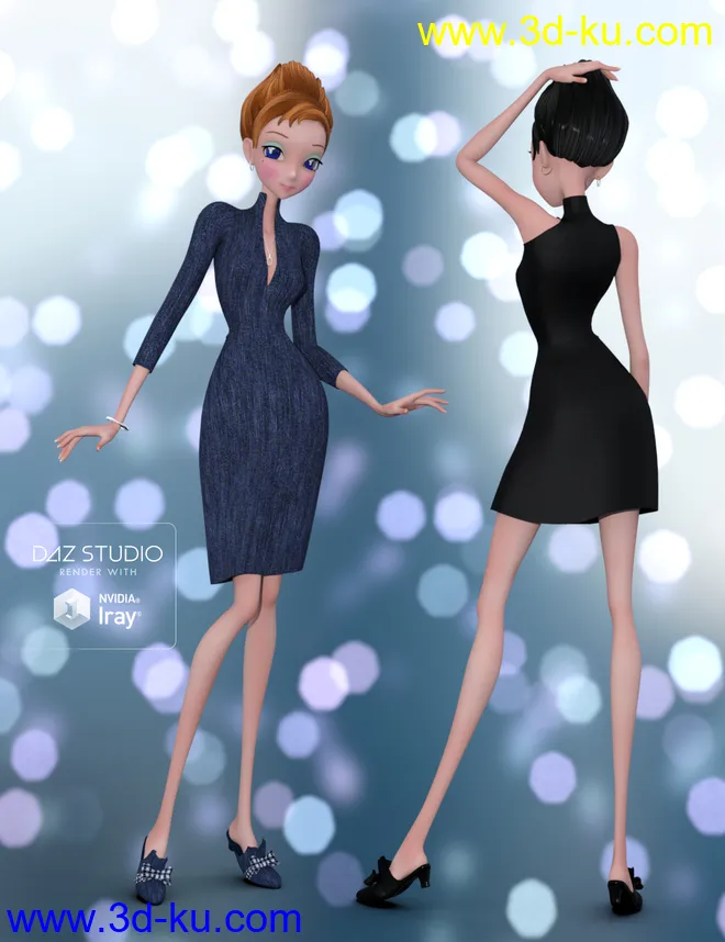 Low Cut Dress for Star!模型的图片3