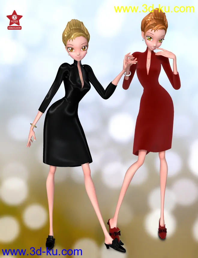 Low Cut Dress for Star!模型的图片5